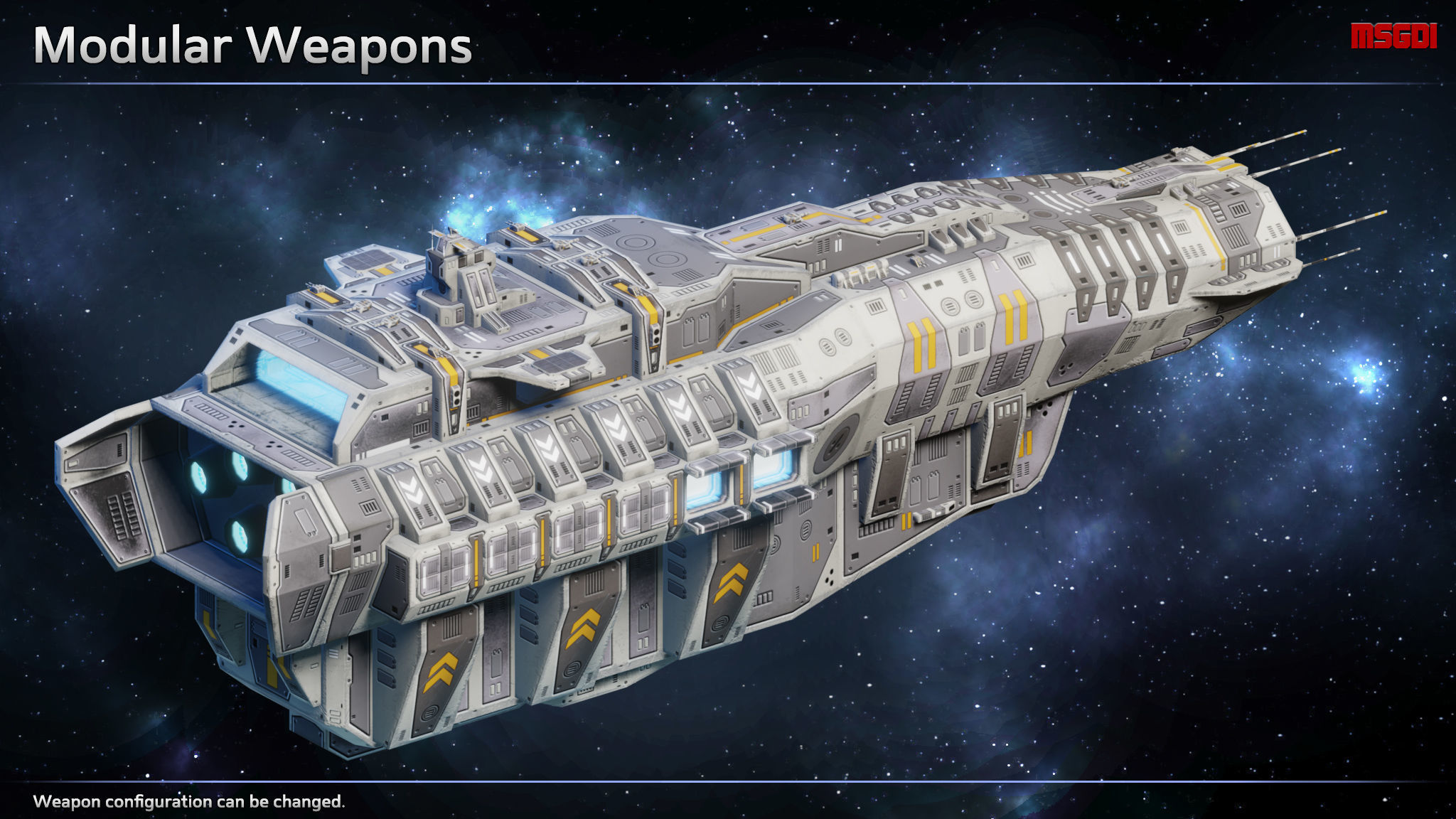 Spaceship Seydlitz Carrier Low-poly 3D model_4