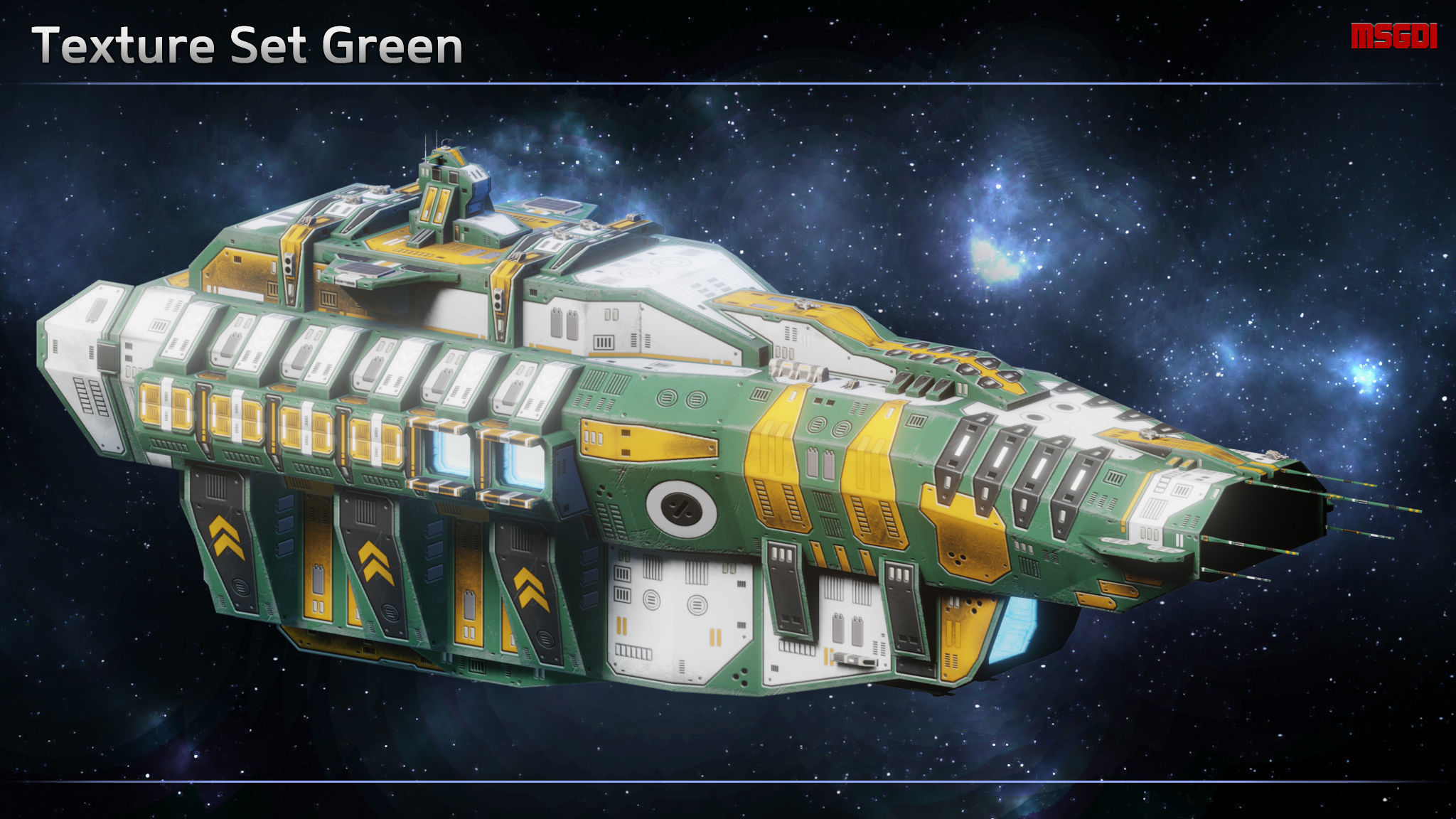 Spaceship Seydlitz Carrier Low-poly 3D model_6