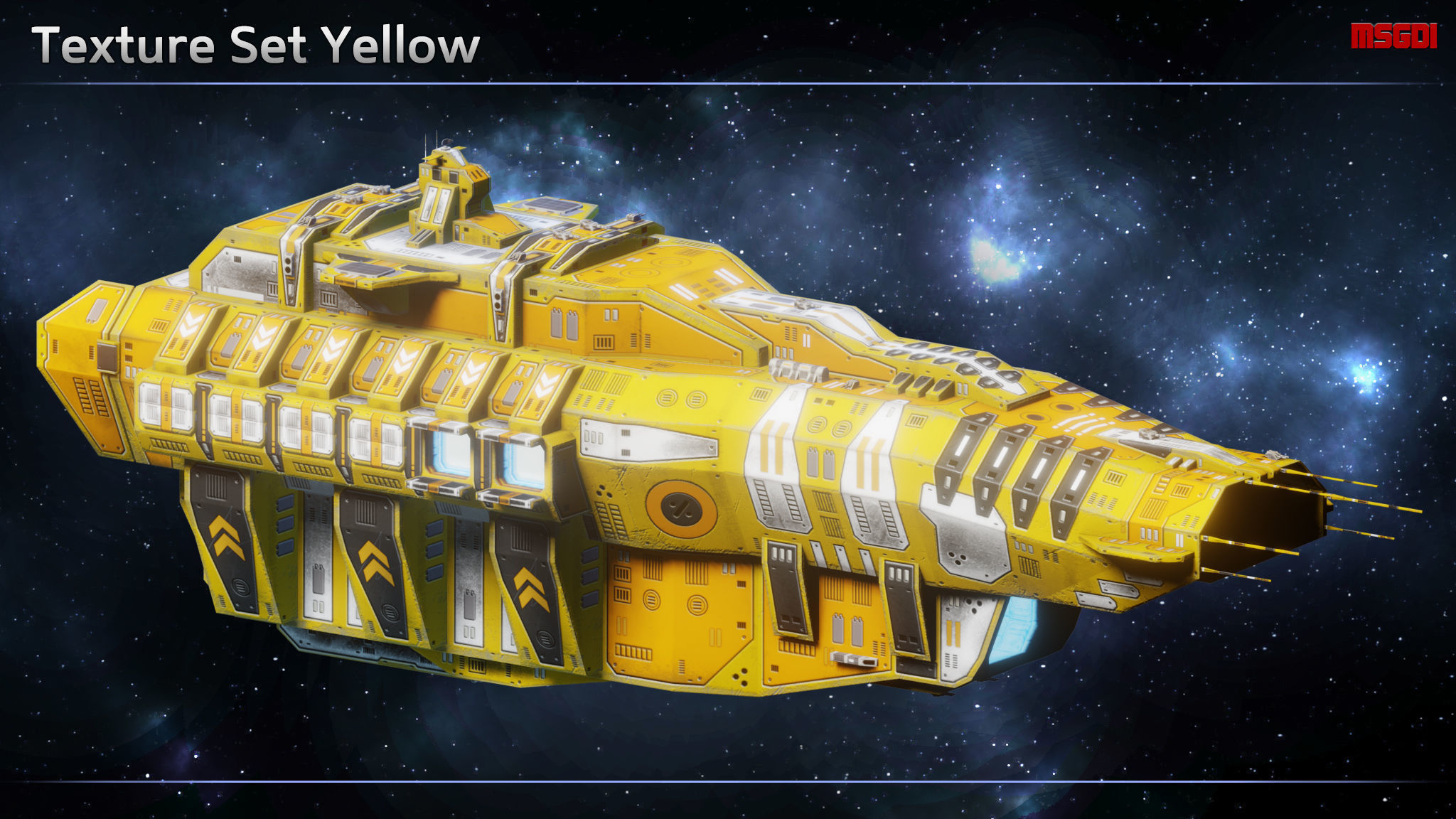 Spaceship Seydlitz Carrier Low-poly 3D model_10