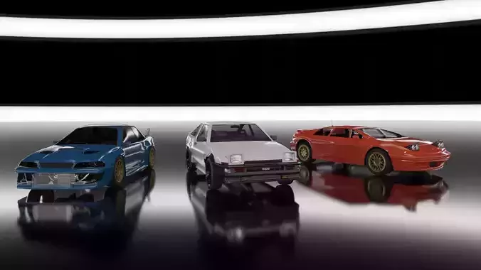 Car Triad 3D Model Collection