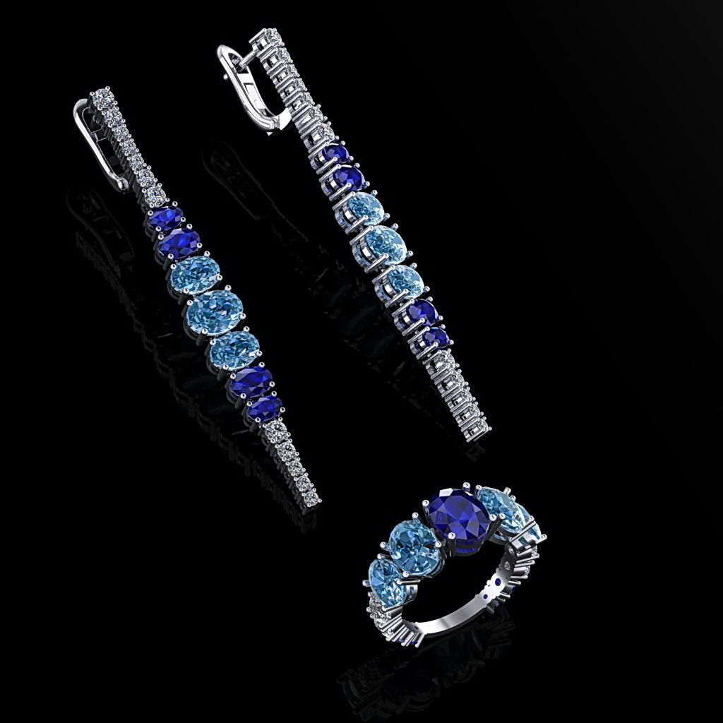 Ring and Earrings 108 3D print model_5