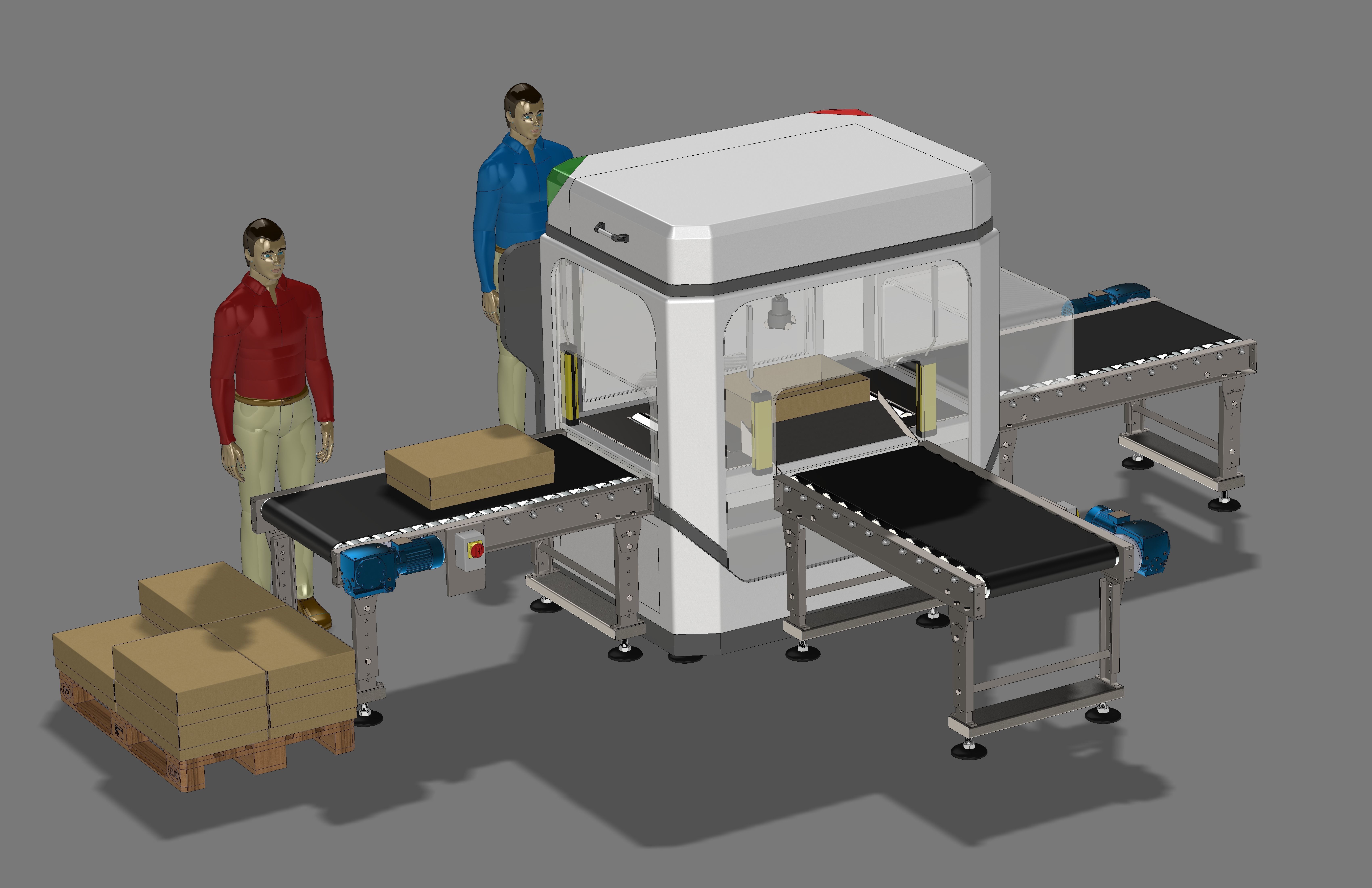Industrial Unpacking Machine Concept 3D model_7