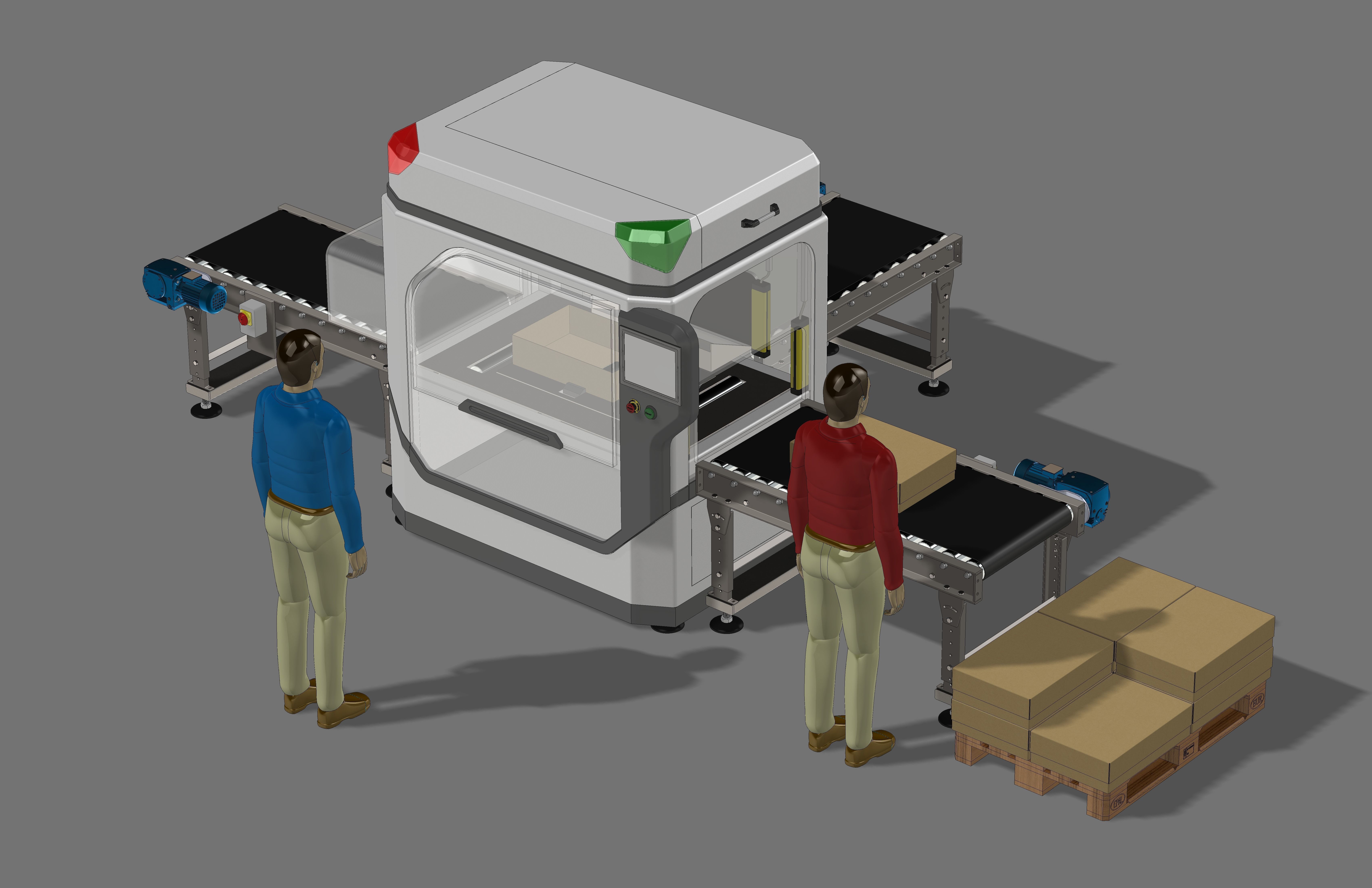 Industrial Unpacking Machine Concept 3D model_6