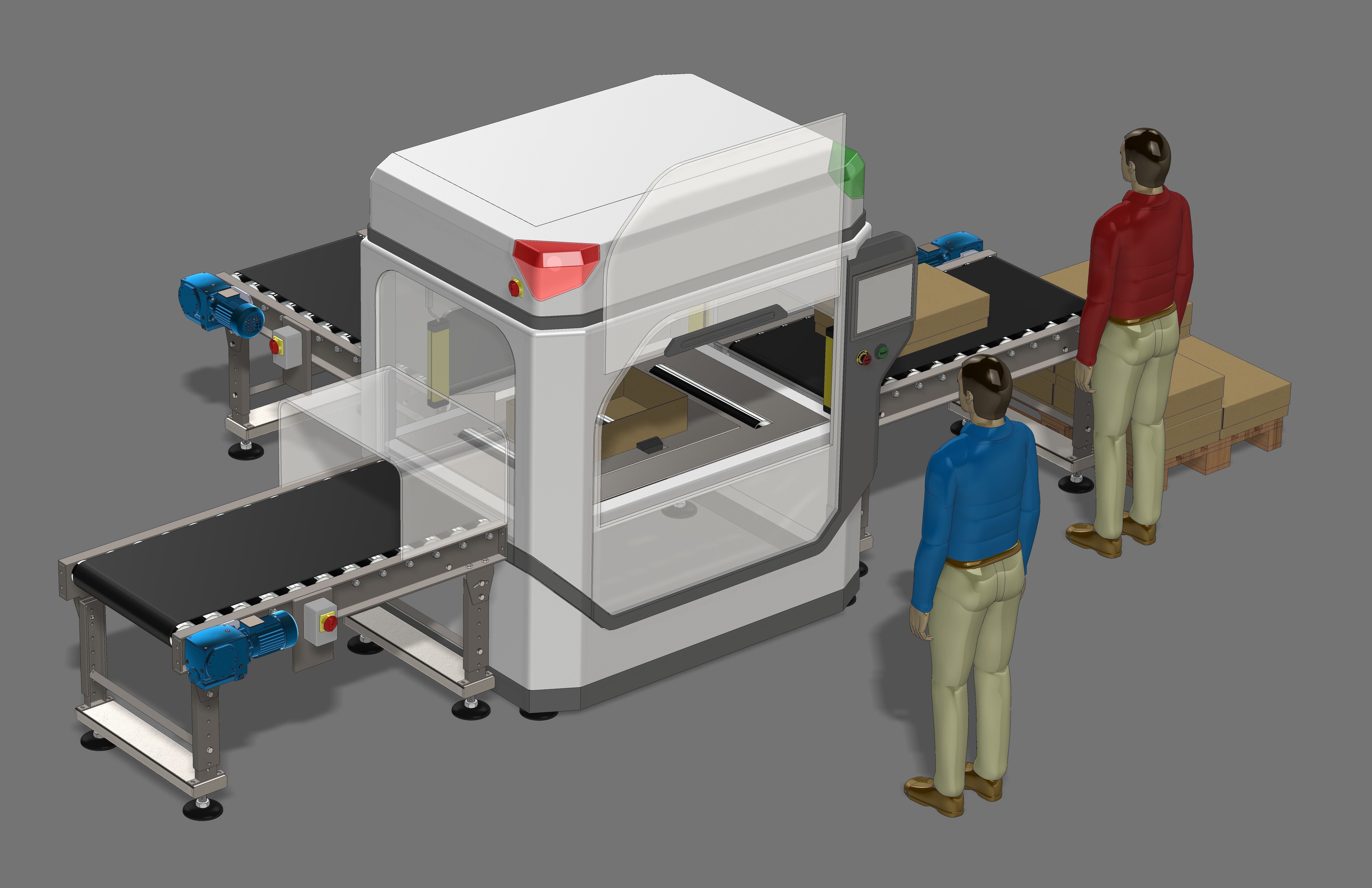 Industrial Unpacking Machine Concept 3D model_5
