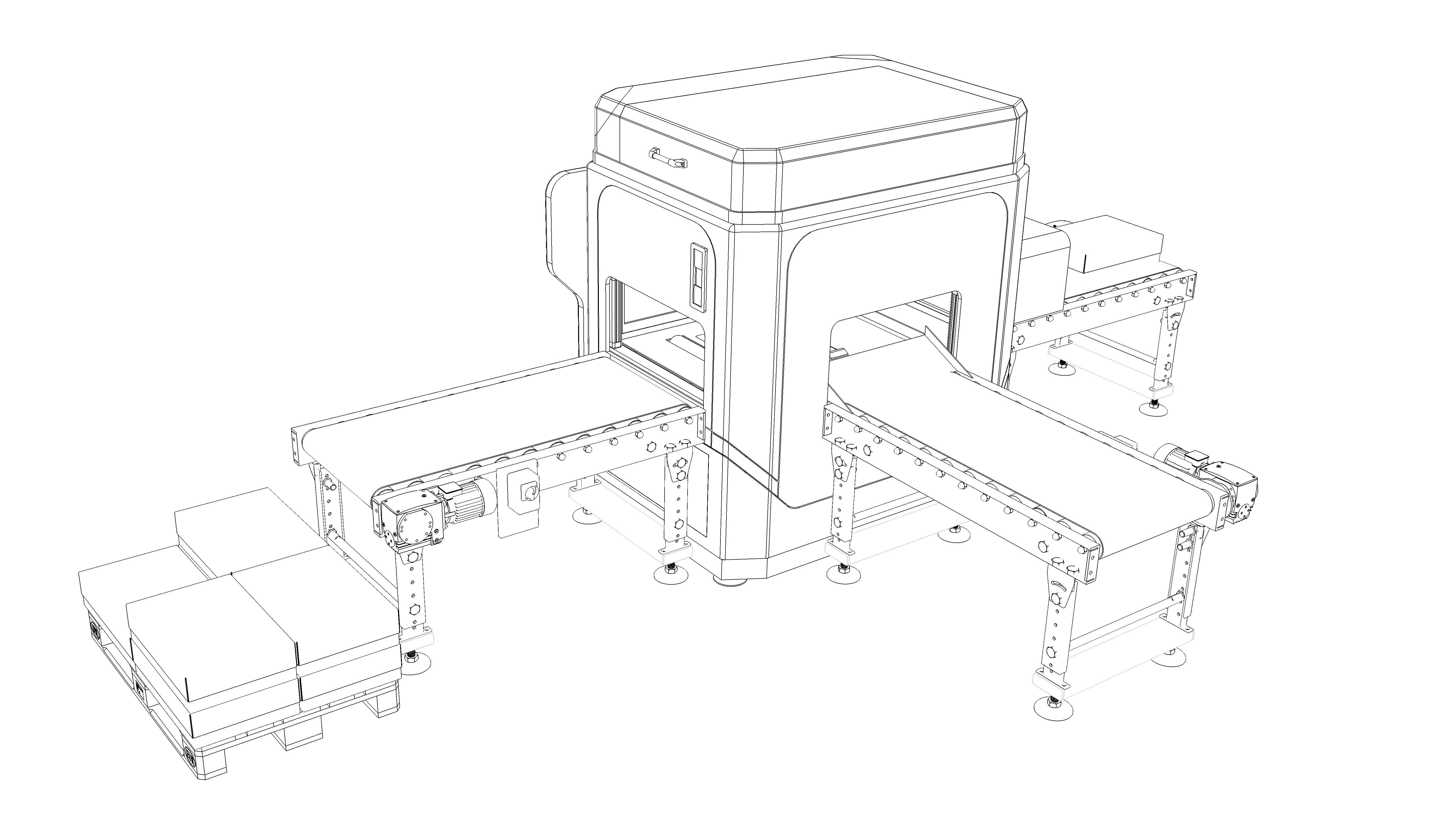 Industrial Unpacking Machine Concept 3D model_13