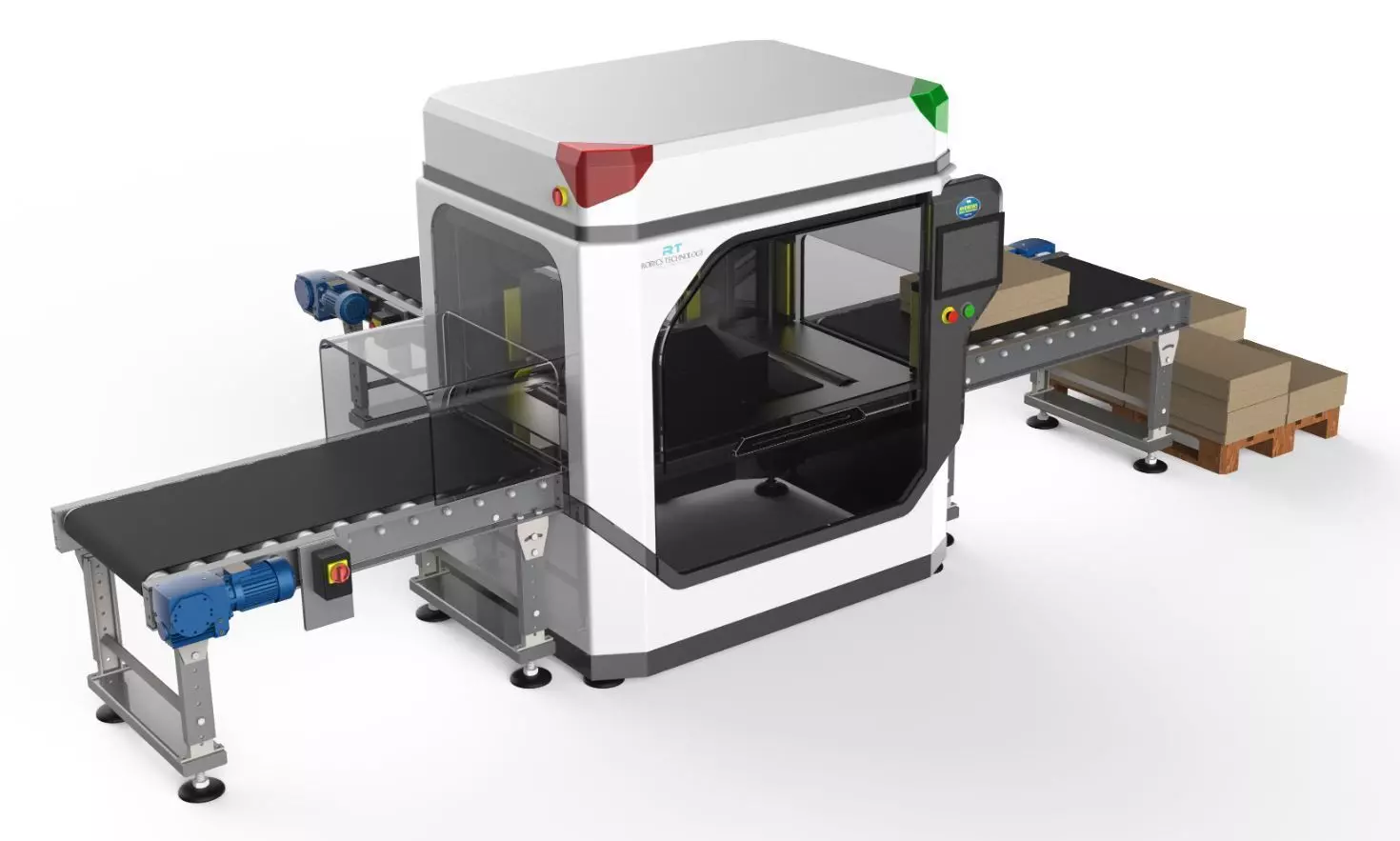 Industrial Unpacking Machine Concept 3D model_0
