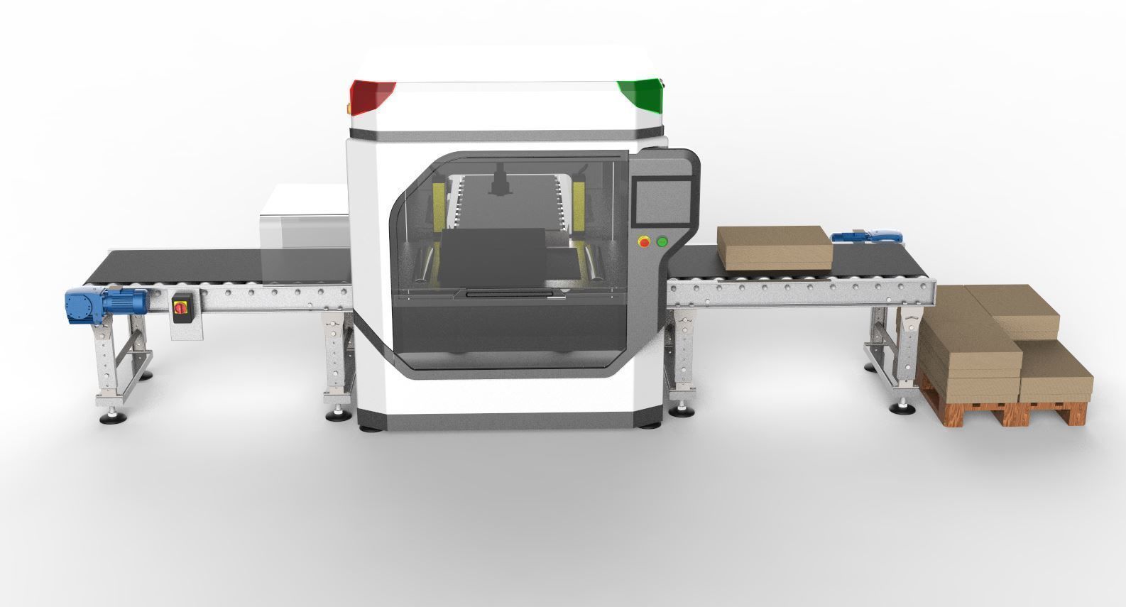 Industrial Unpacking Machine Concept 3D model_2