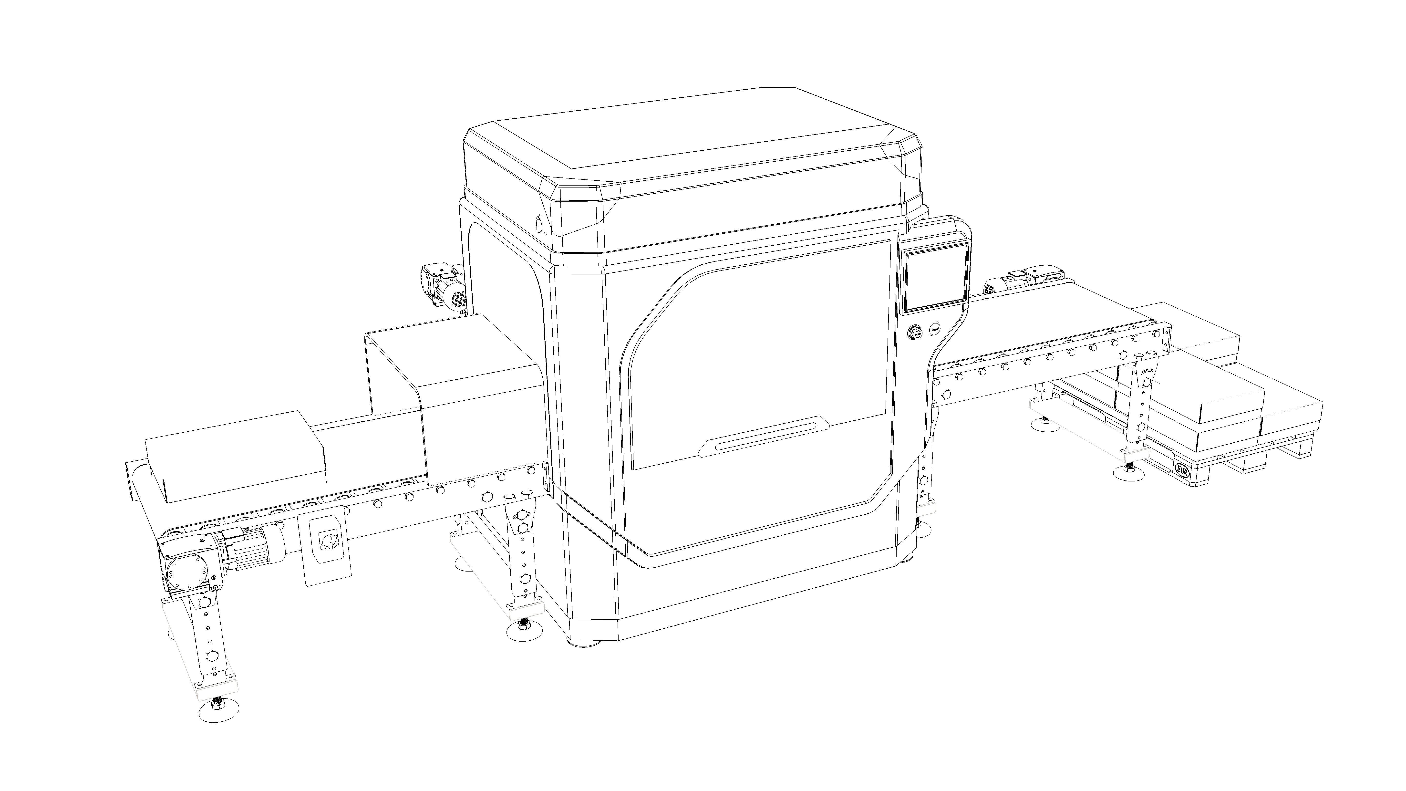 Industrial Unpacking Machine Concept 3D model_11