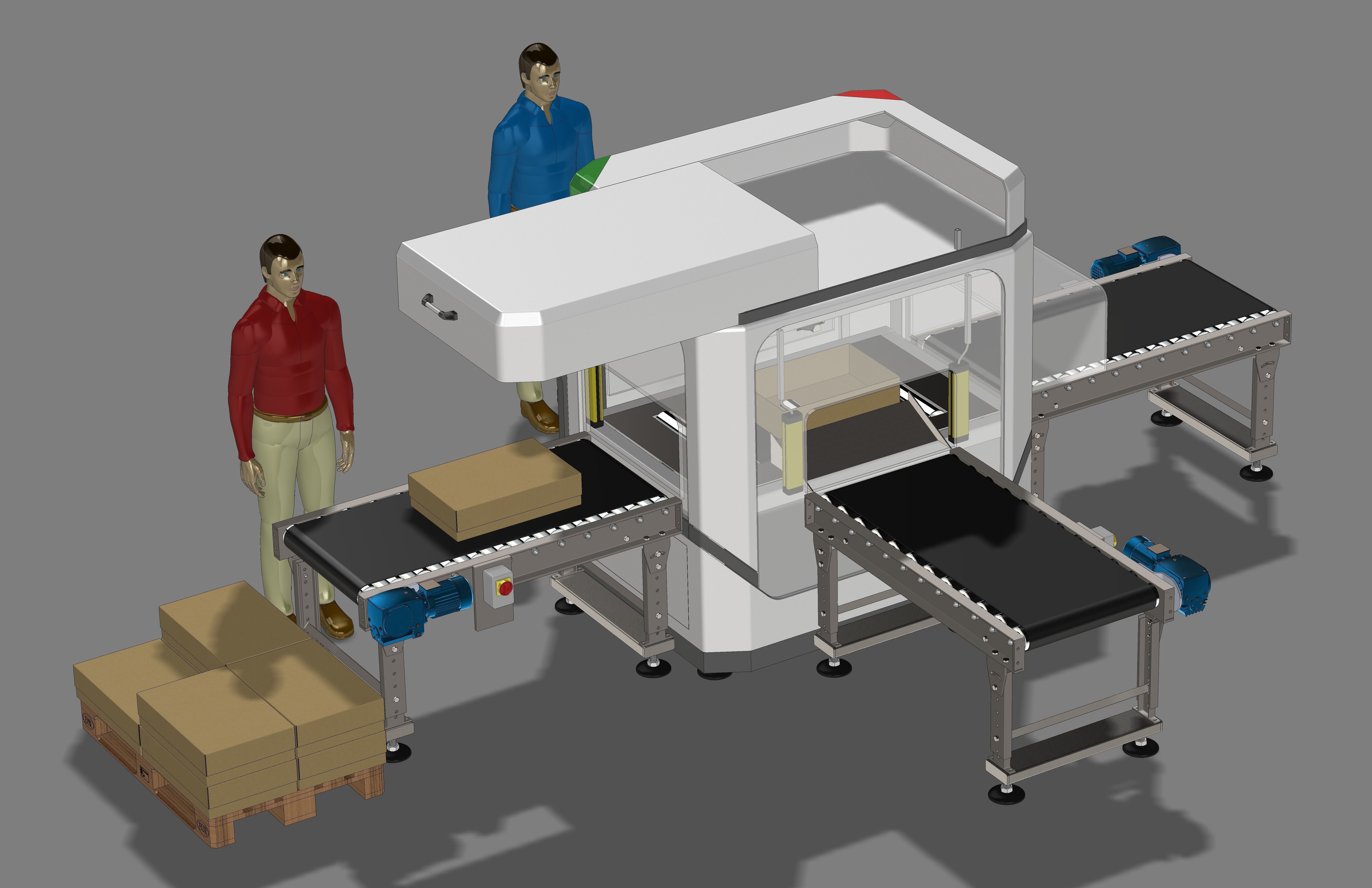Industrial Unpacking Machine Concept 3D model_8