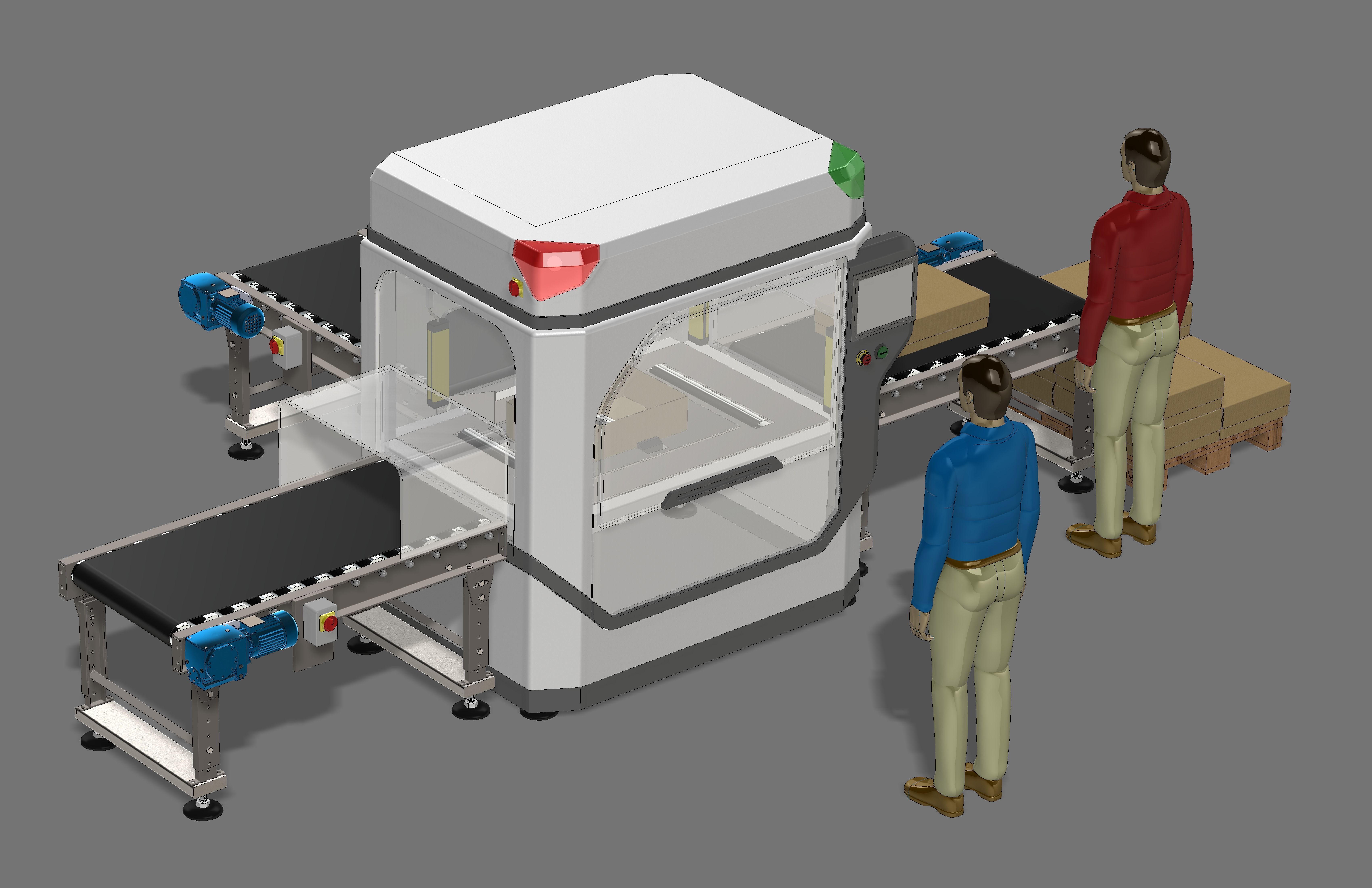 Industrial Unpacking Machine Concept 3D model_4