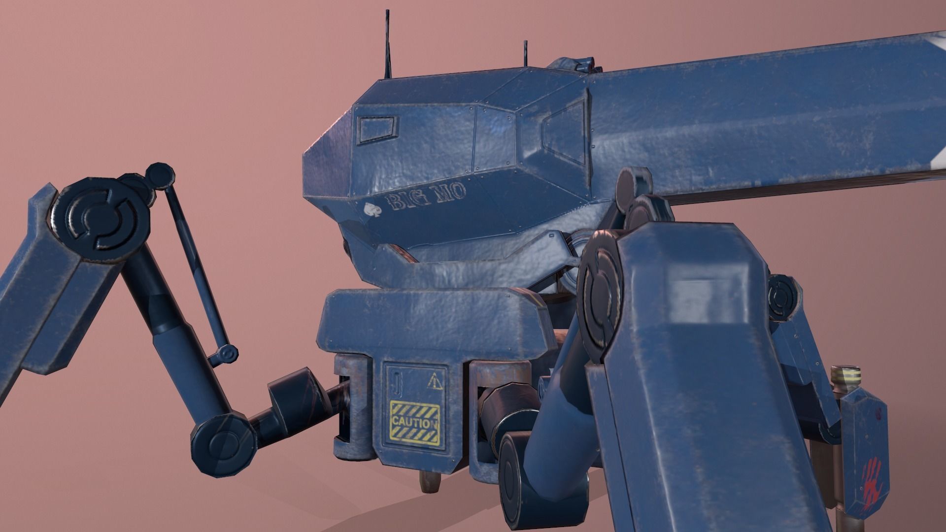 Big Mo Low-poly 3D model_6