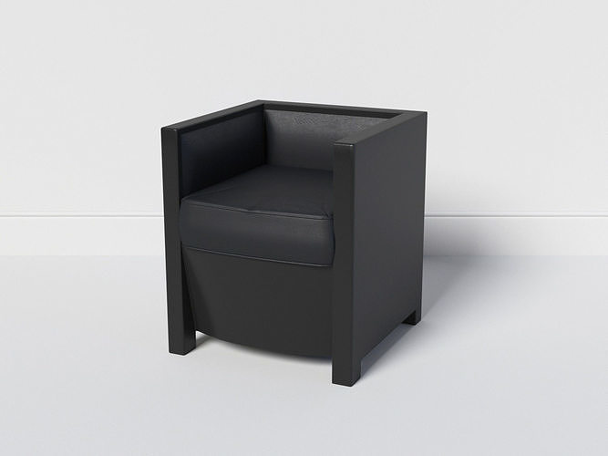 Square chair Low-poly 3D model