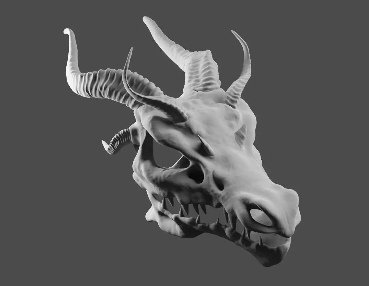 Dragons Skull 3D model_0