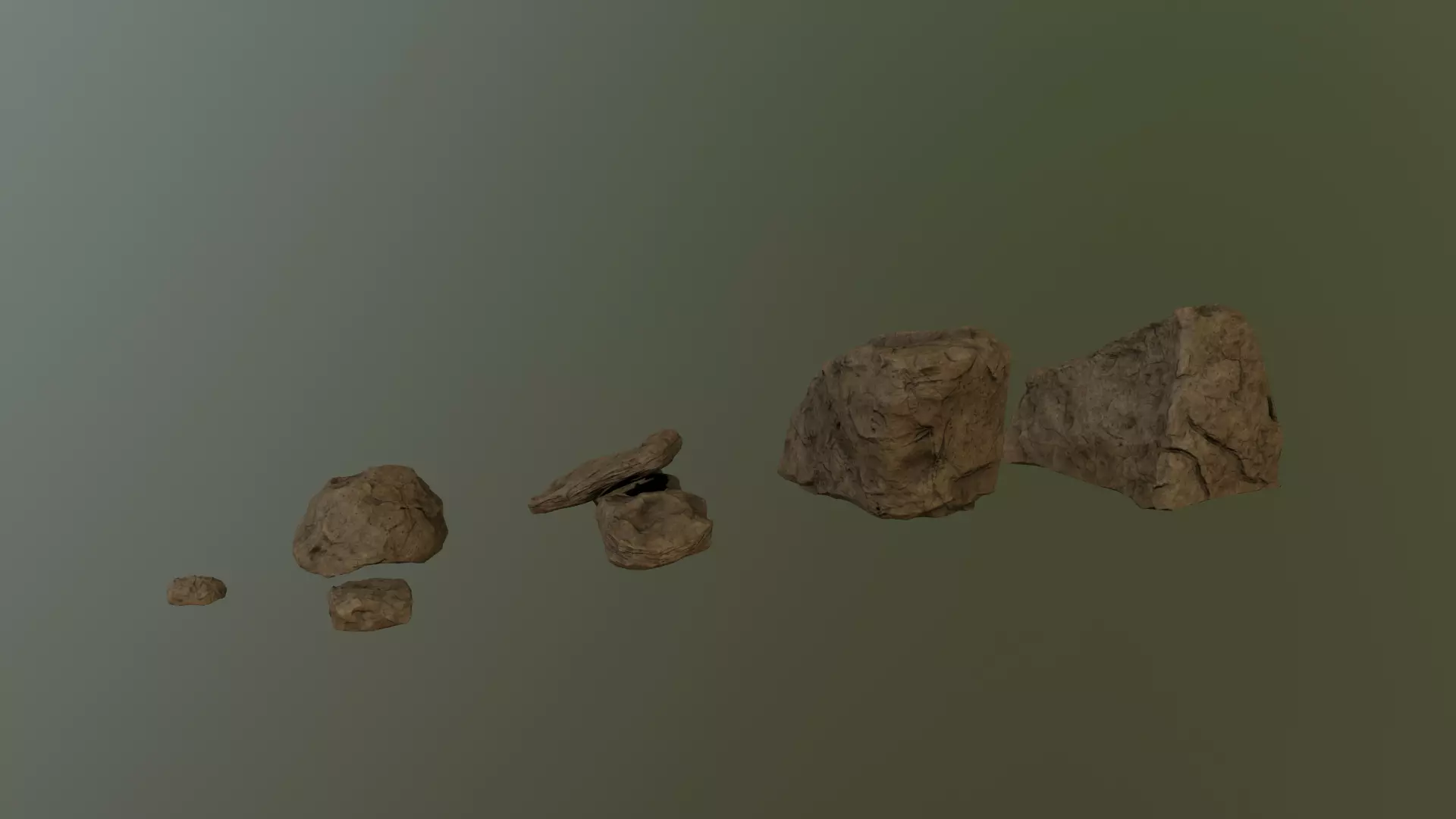 Desert rock Low-poly 3D model Low-poly 3D model_0