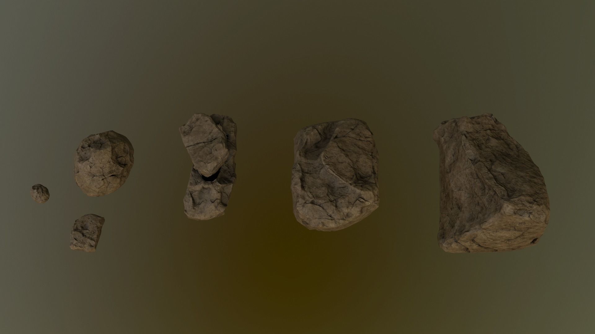 Desert rock Low-poly 3D model Low-poly 3D model_4