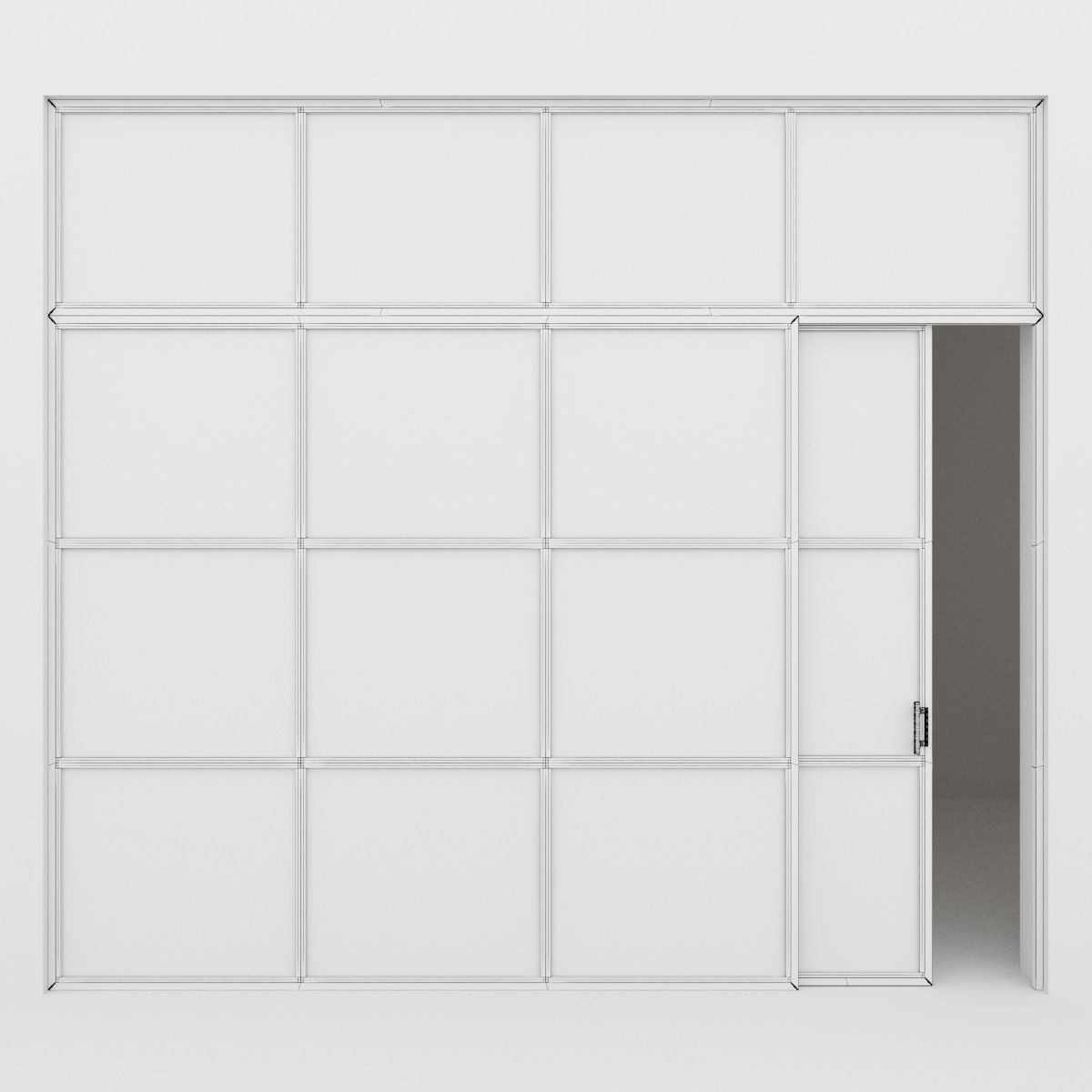 Aluminium door 7 3D model_5