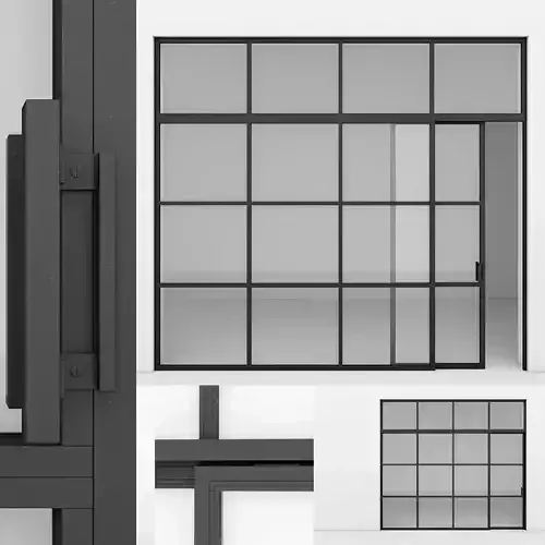 Aluminium door 7 3D model