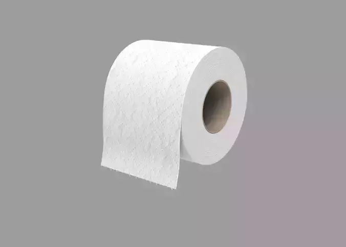 Toilet paper - white 3D model