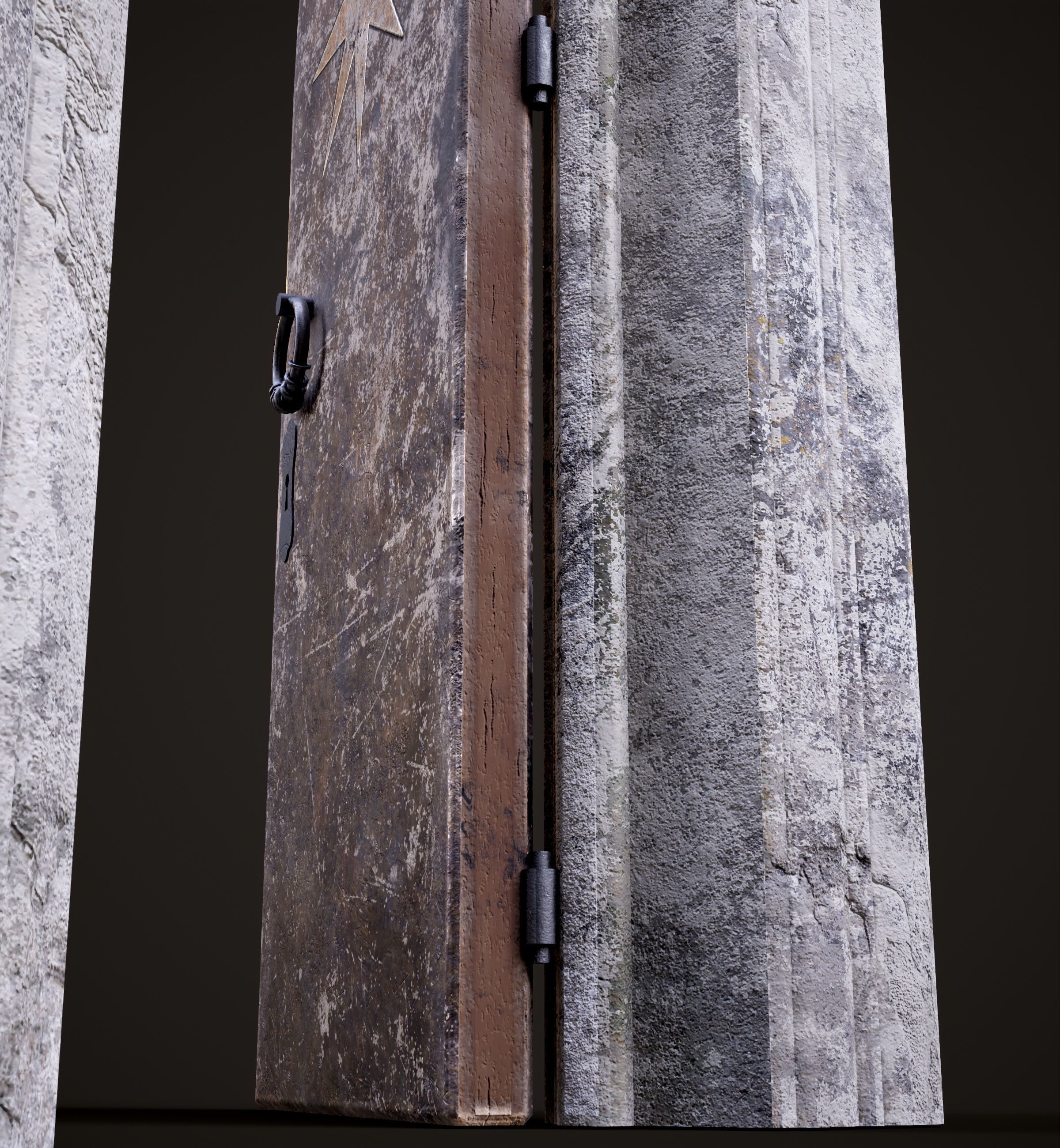 Five Medieval Doors with Arches 3D Model Collection_60