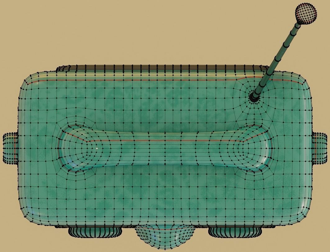 Toy radio in Blender and other formats 3D model_36