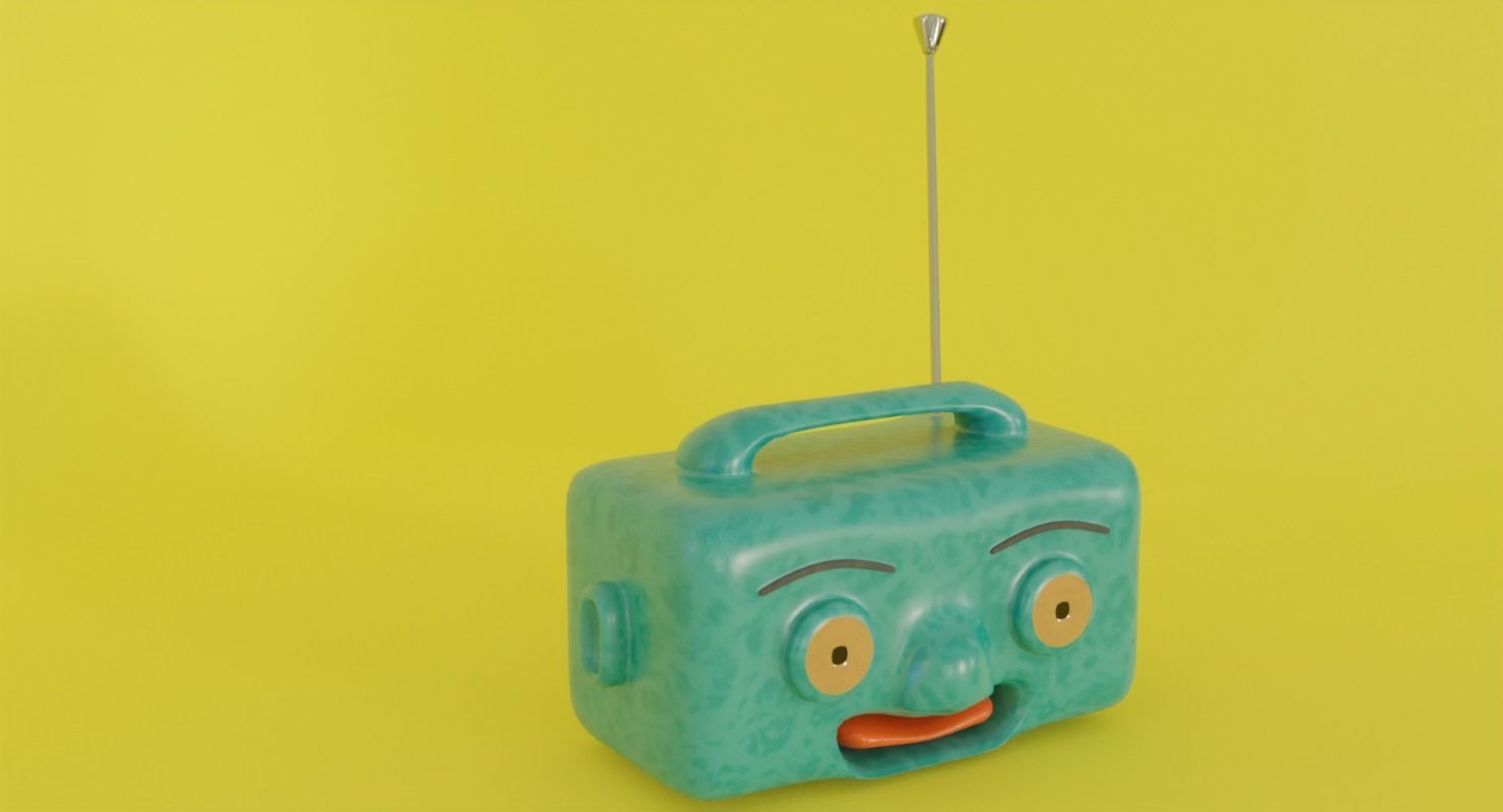 Toy radio in Blender and other formats 3D model_5