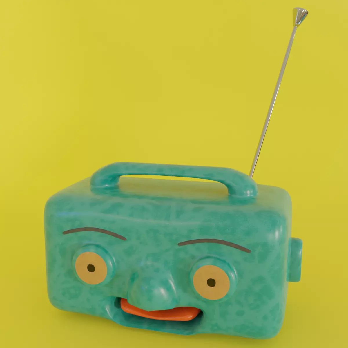 Toy radio in Blender and other formats 3D model_0