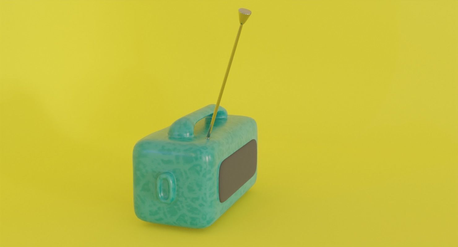 Toy radio in Blender and other formats 3D model_19
