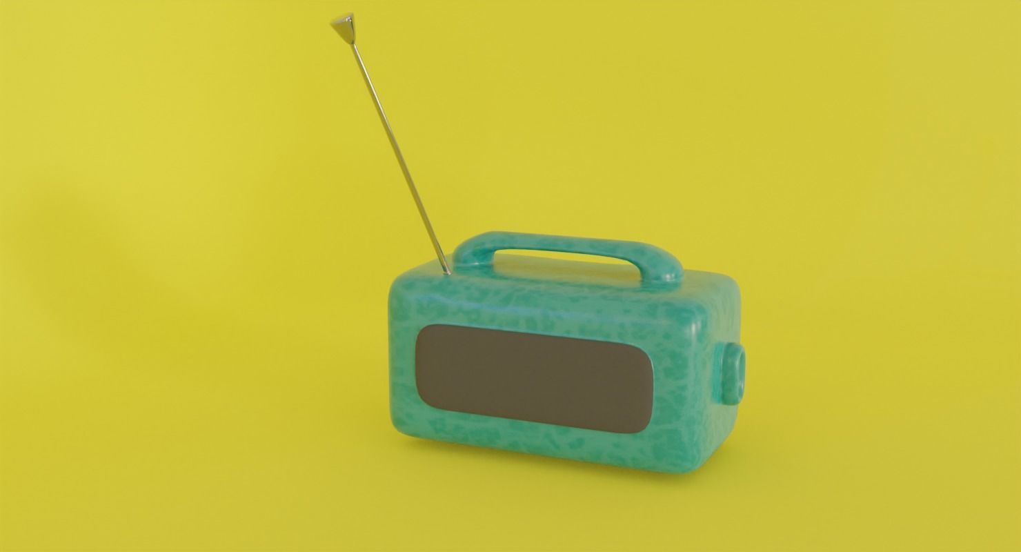 Toy radio in Blender and other formats 3D model_13