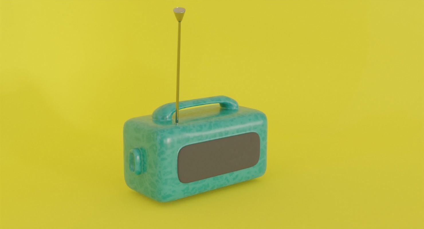 Toy radio in Blender and other formats 3D model_17