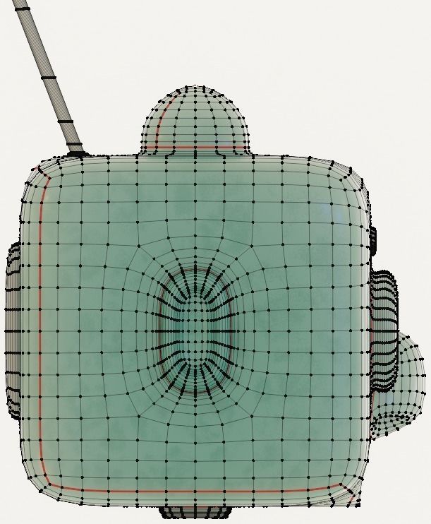 Toy radio in Blender and other formats 3D model_34