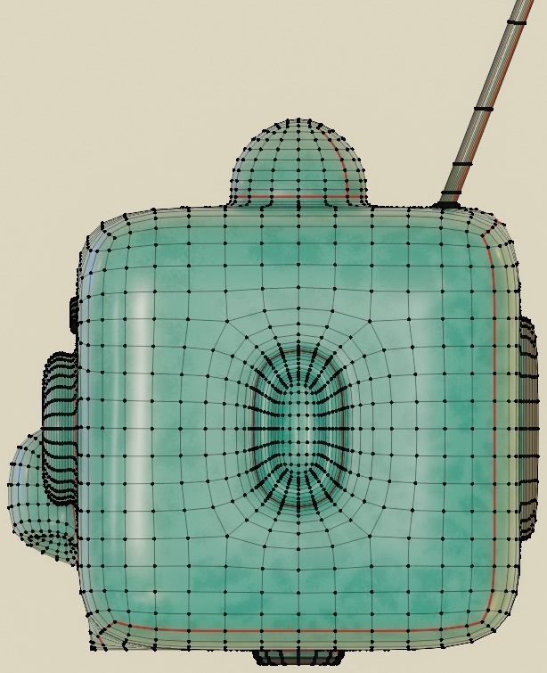 Toy radio in Blender and other formats 3D model_35