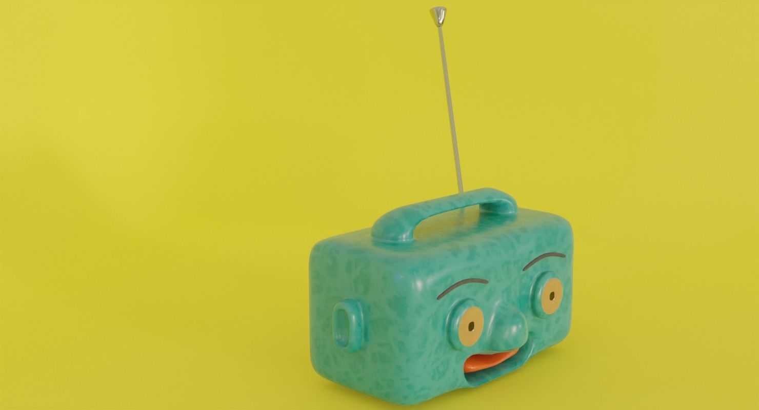 Toy radio in Blender and other formats 3D model_6