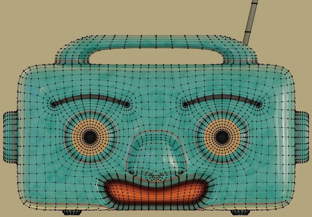 Toy radio in Blender and other formats 3D model_33
