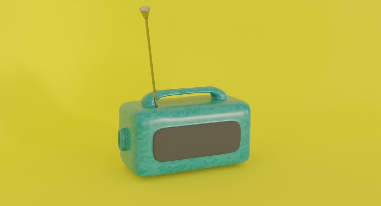Toy radio in Blender and other formats 3D model_16