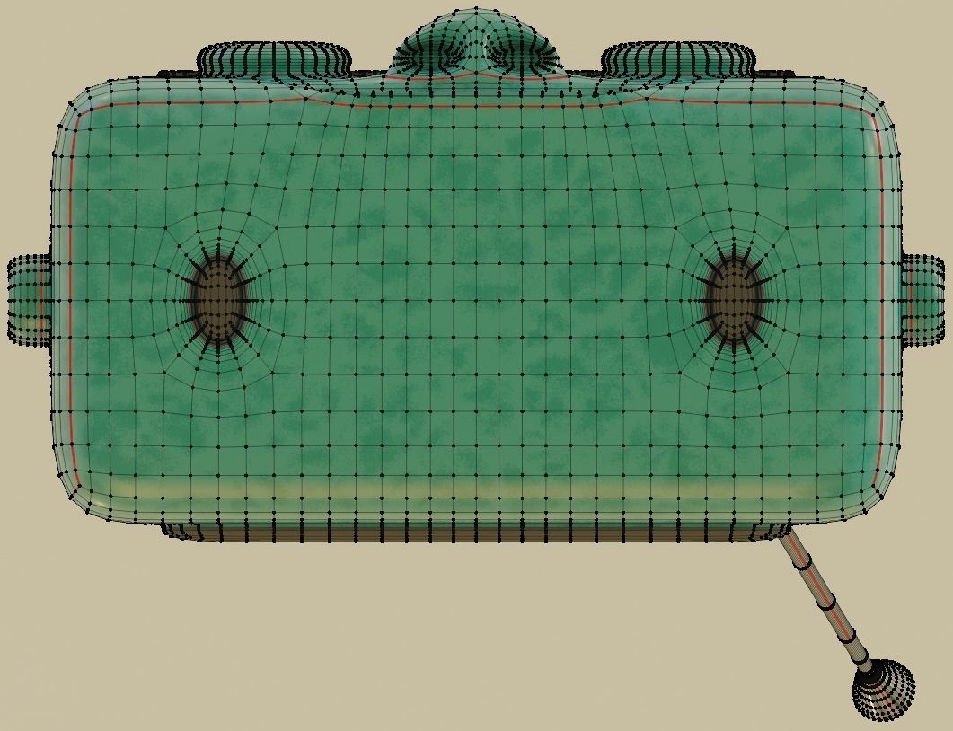 Toy radio in Blender and other formats 3D model_32