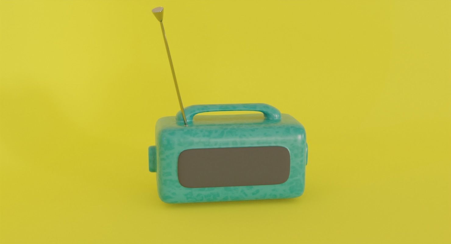 Toy radio in Blender and other formats 3D model_15