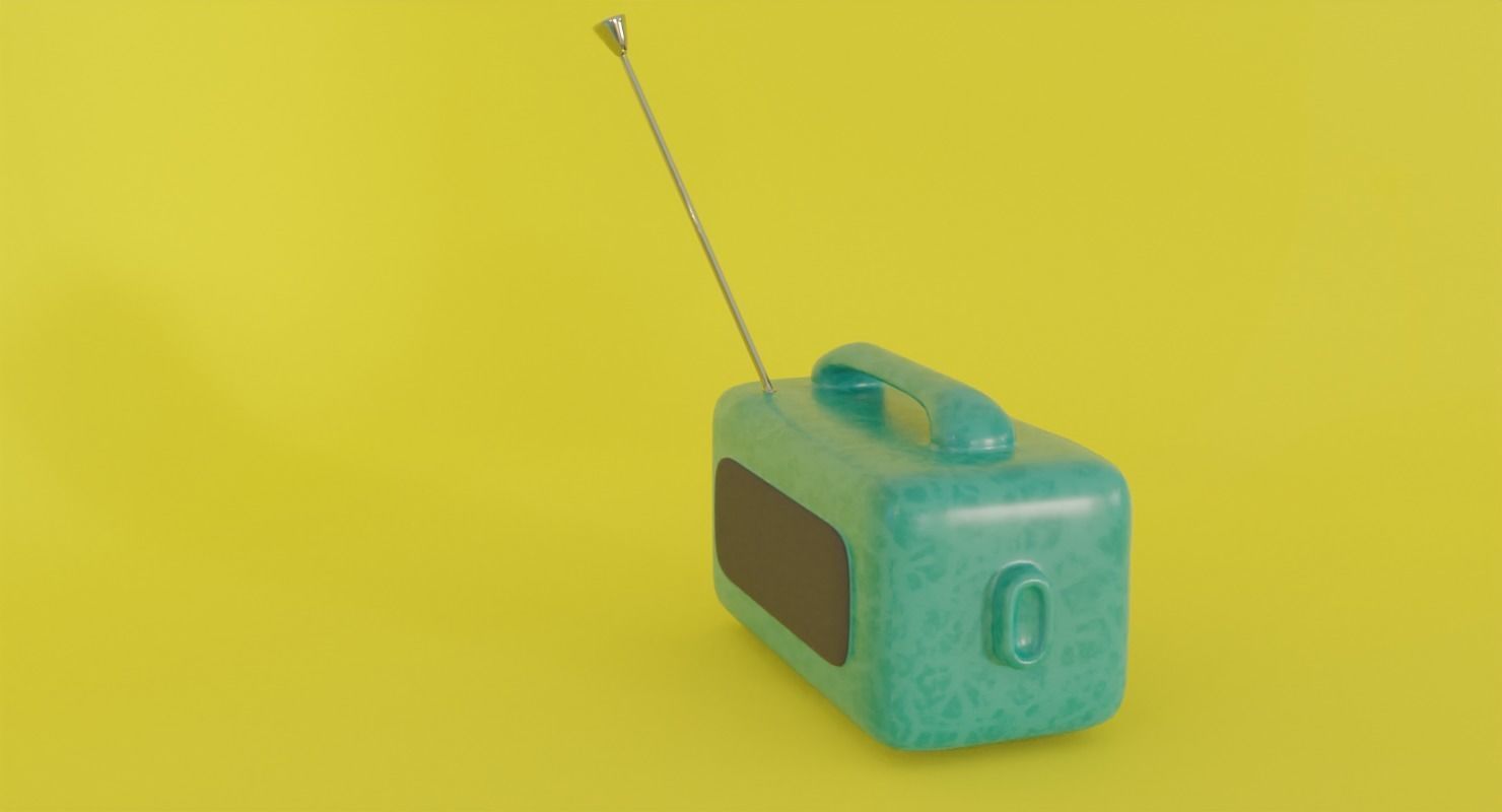 Toy radio in Blender and other formats 3D model_10