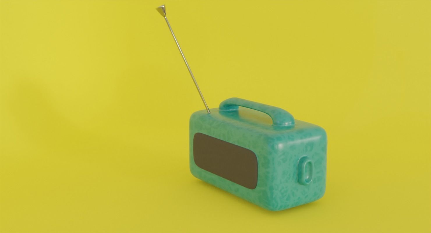 Toy radio in Blender and other formats 3D model_11