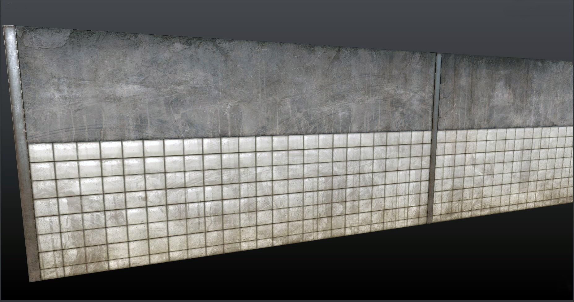 Wall modular Low-poly 3D model_9