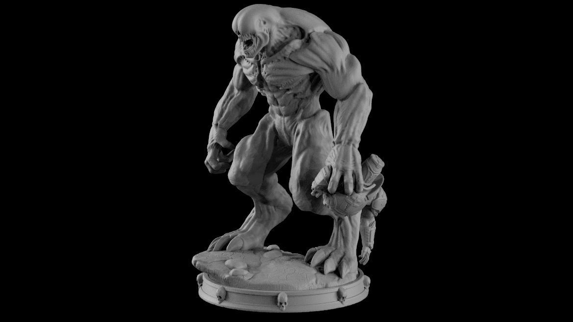 HELL KNIGHT DOOM stl 3D print model_14