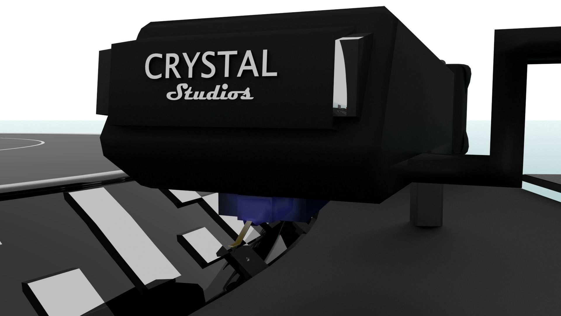 Turntable and Mixer Dj 3D model_4