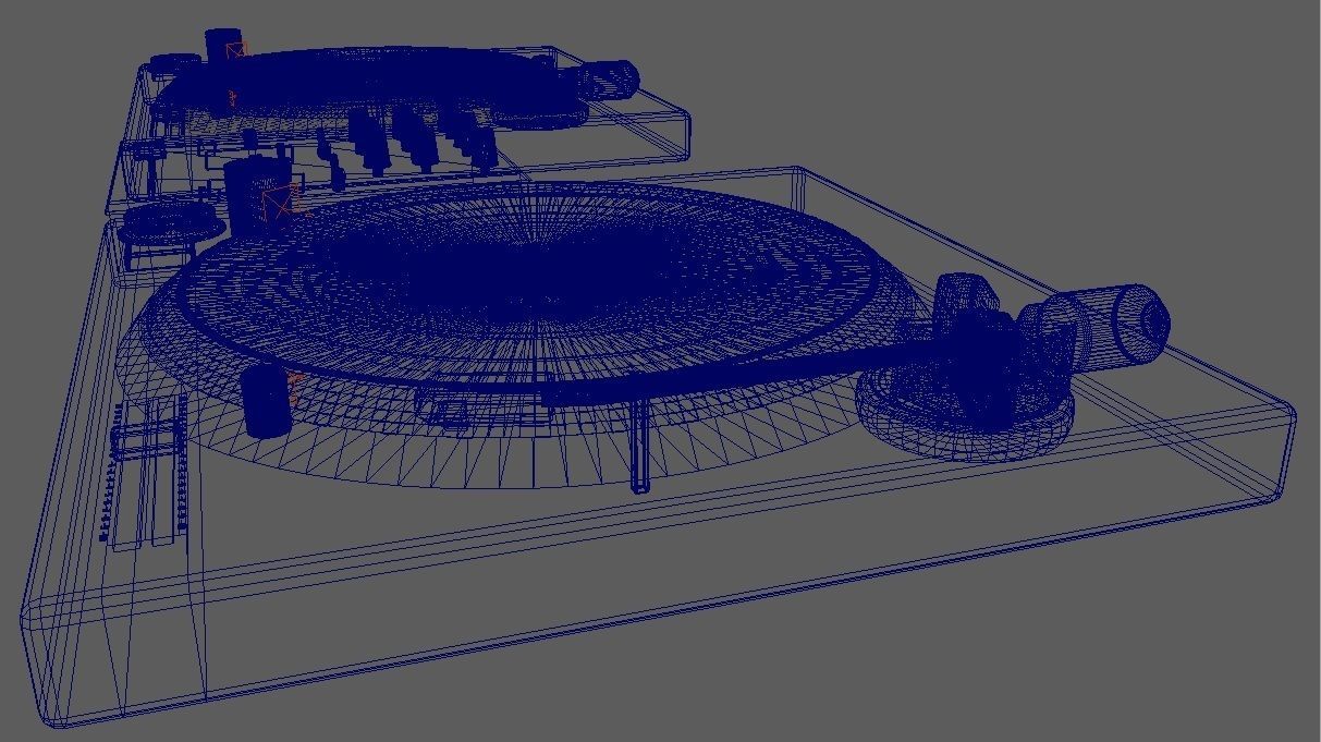 Turntable and Mixer Dj 3D model_8