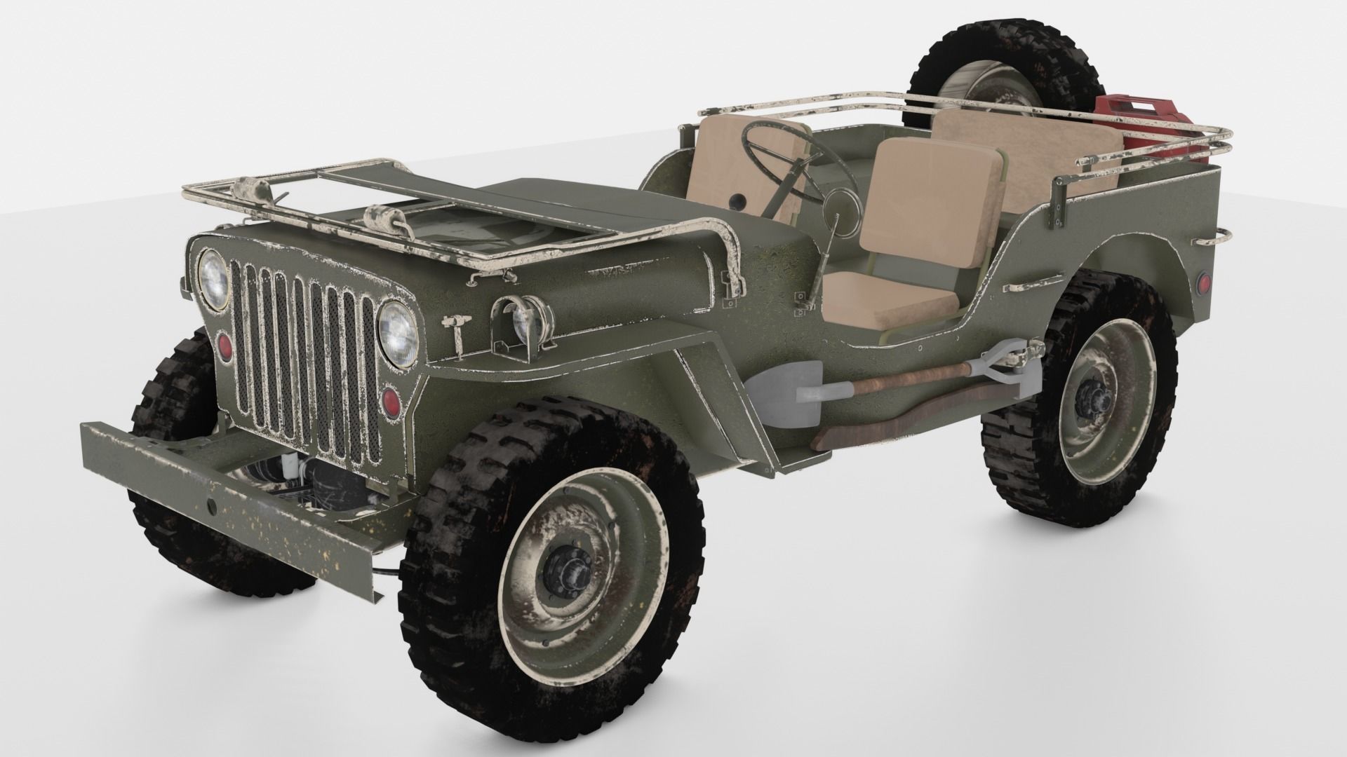 Jeep Willys 1942 3D model_8
