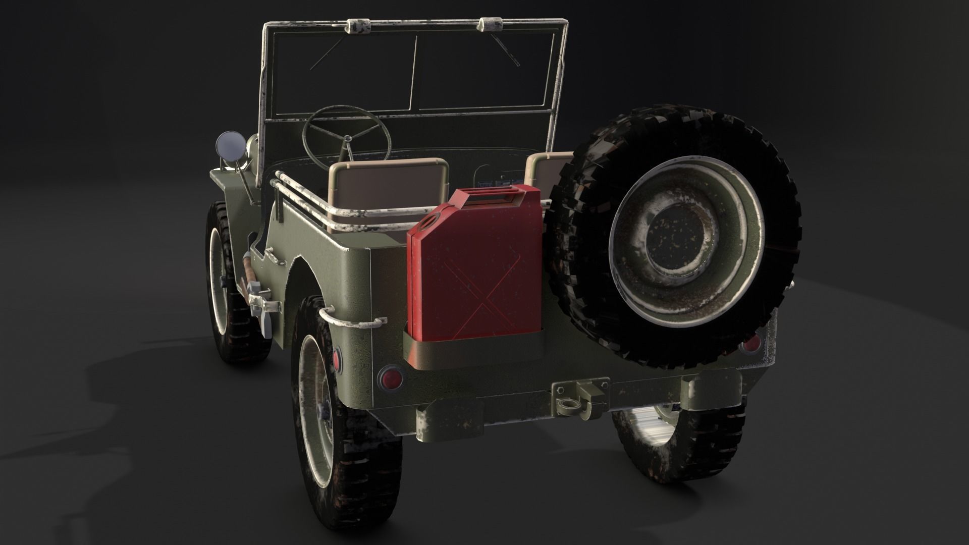 Jeep Willys 1942 3D model_7