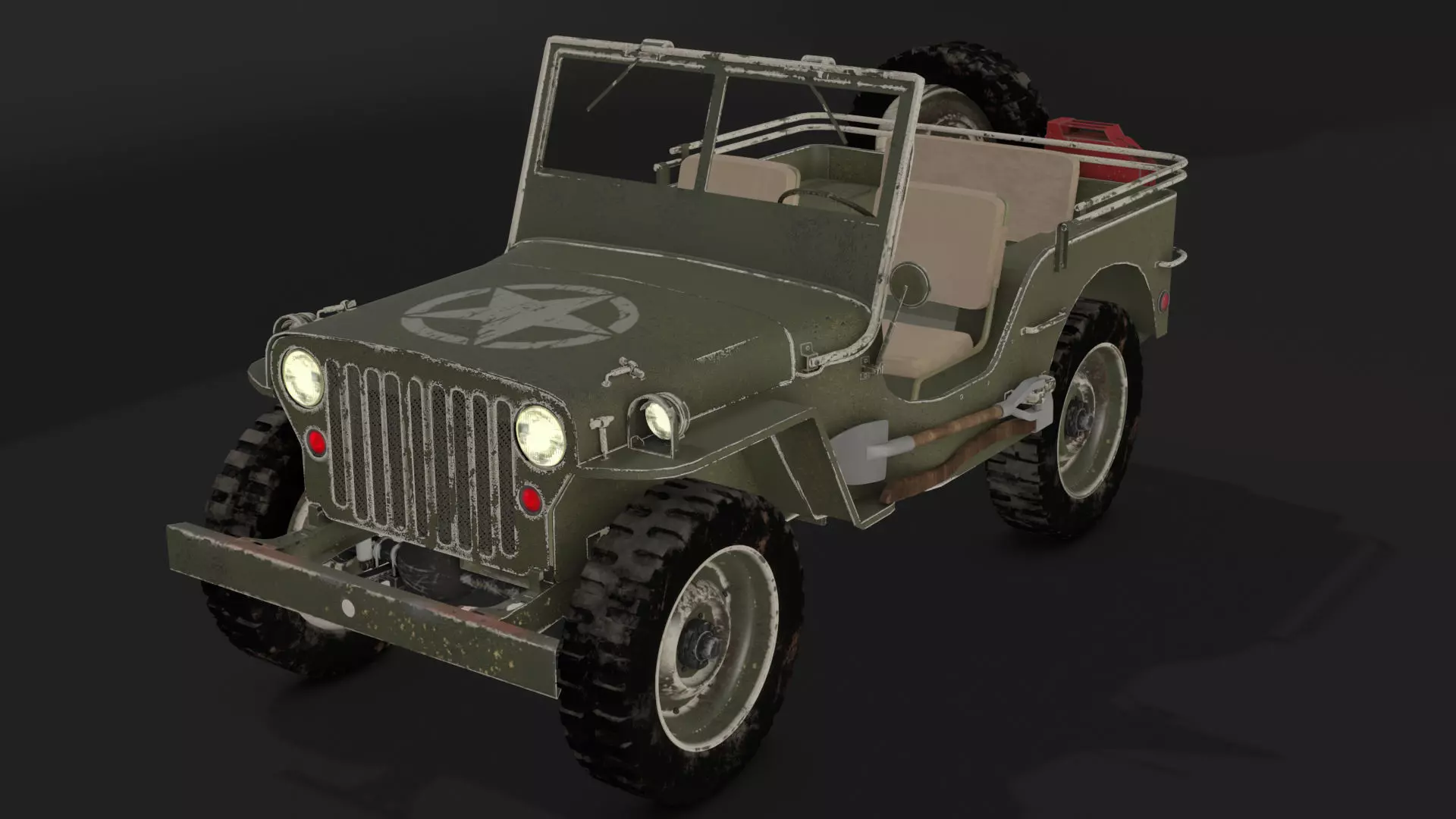 Jeep Willys 1942 3D model_0