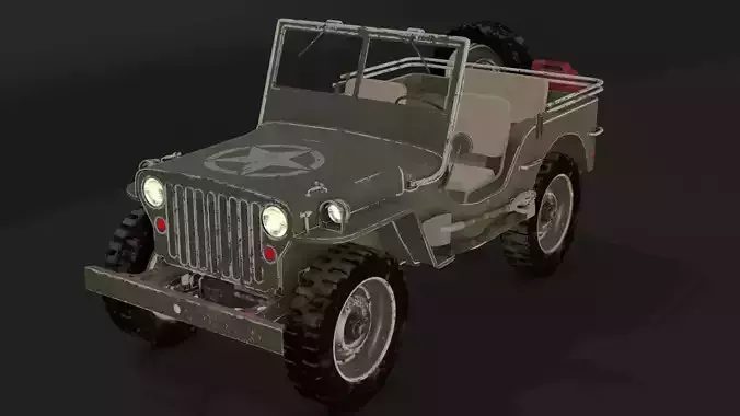Jeep Willys 1942 3D model
