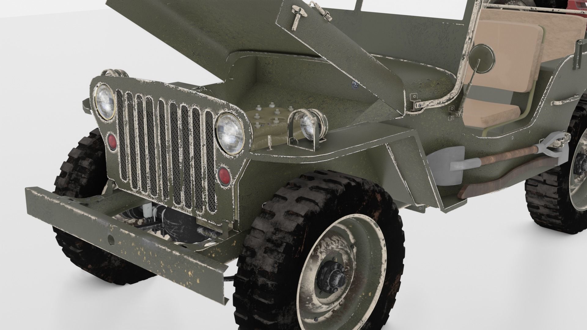 Jeep Willys 1942 3D model_9