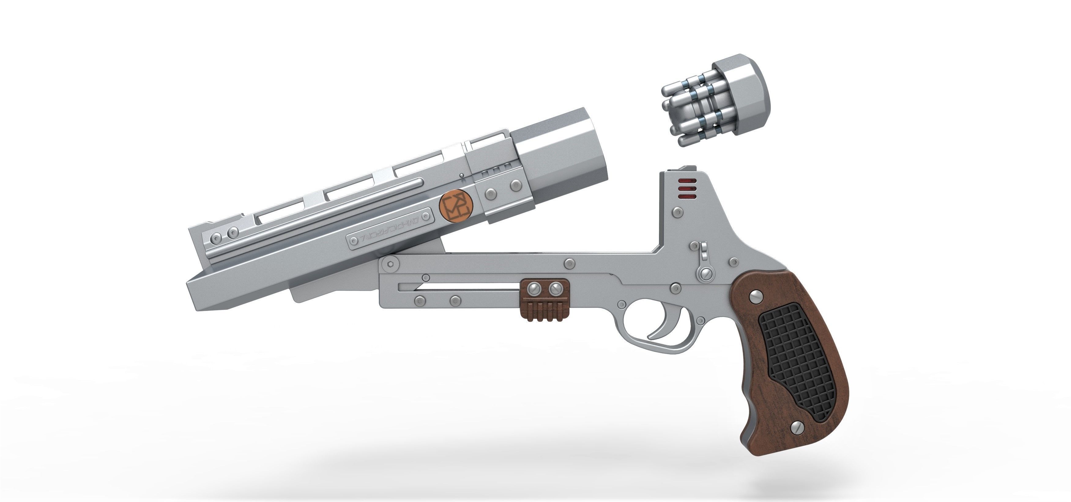Tobias Beckett Blaster RSKF-44 from Solo A Star Wars story 3D model_14