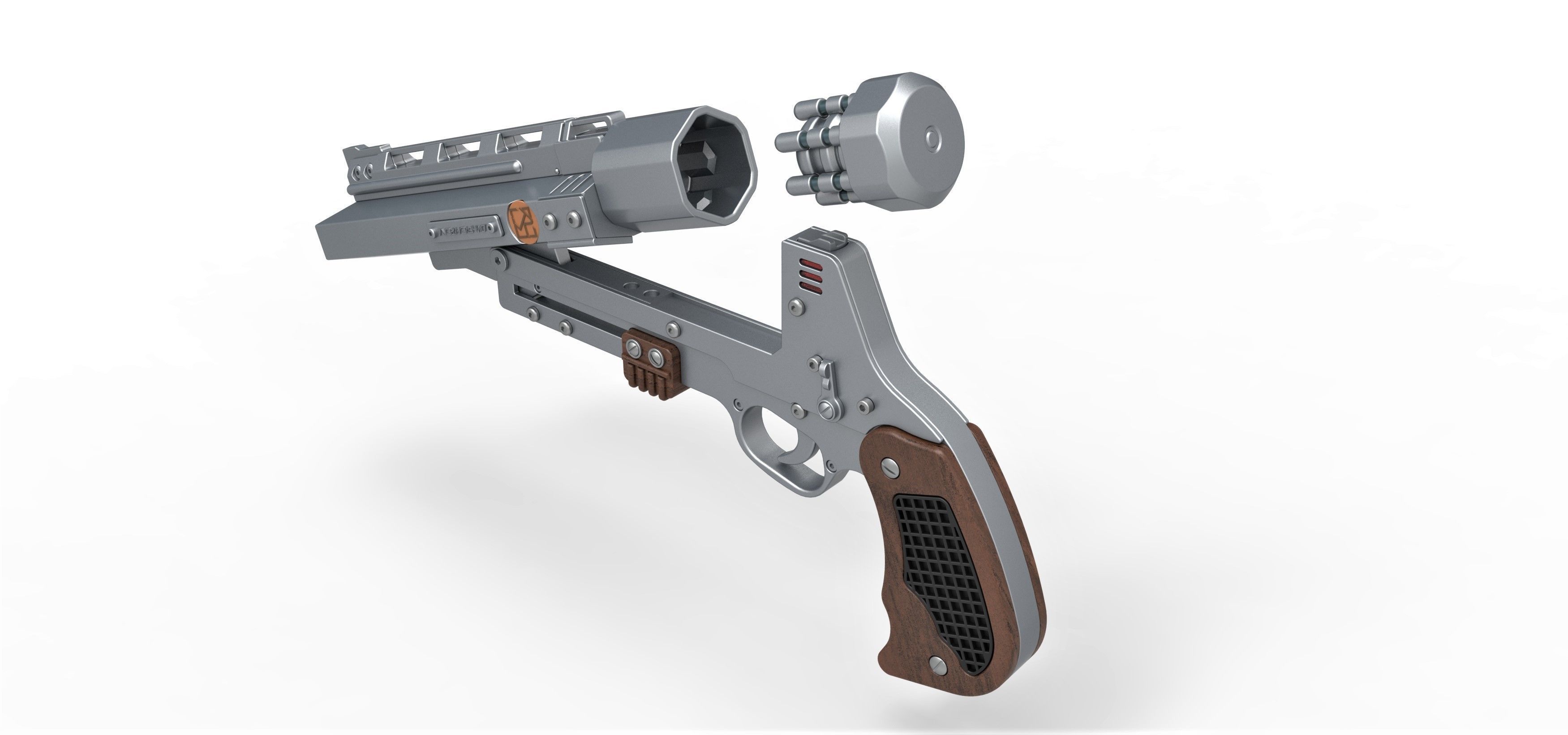 Tobias Beckett Blaster RSKF-44 from Solo A Star Wars story 3D model_15