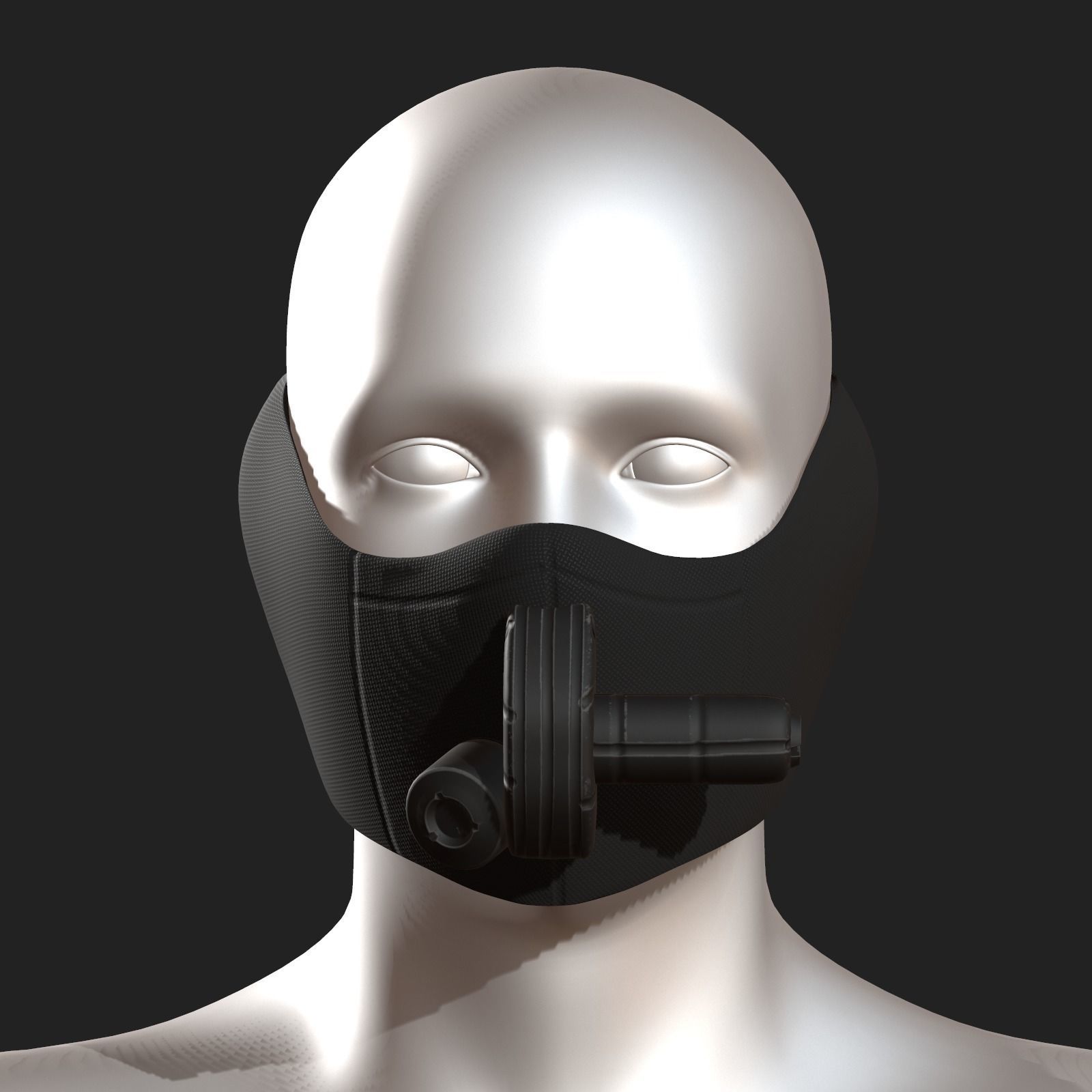 Gas mask helmet scifi fantasy armor hats military Low-poly Low-poly 3D model_2